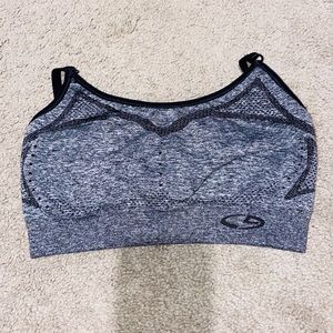 Gray sports bra